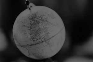 Globe with world map